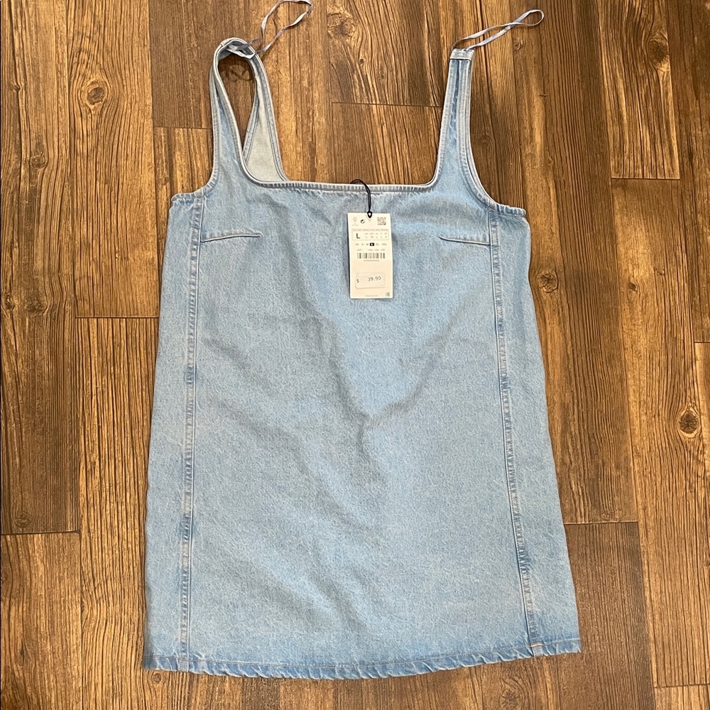 Zara Denim Sleeveless Mini Dress
